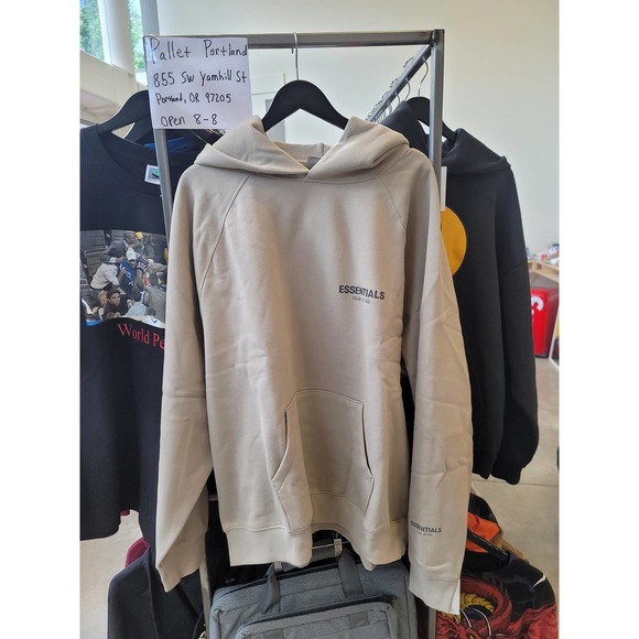 Fear of God Essentials Tan Hoodie size Medium